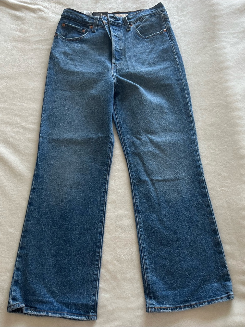Levi's Dark Blue Wide-Leg High-Rise Jeans